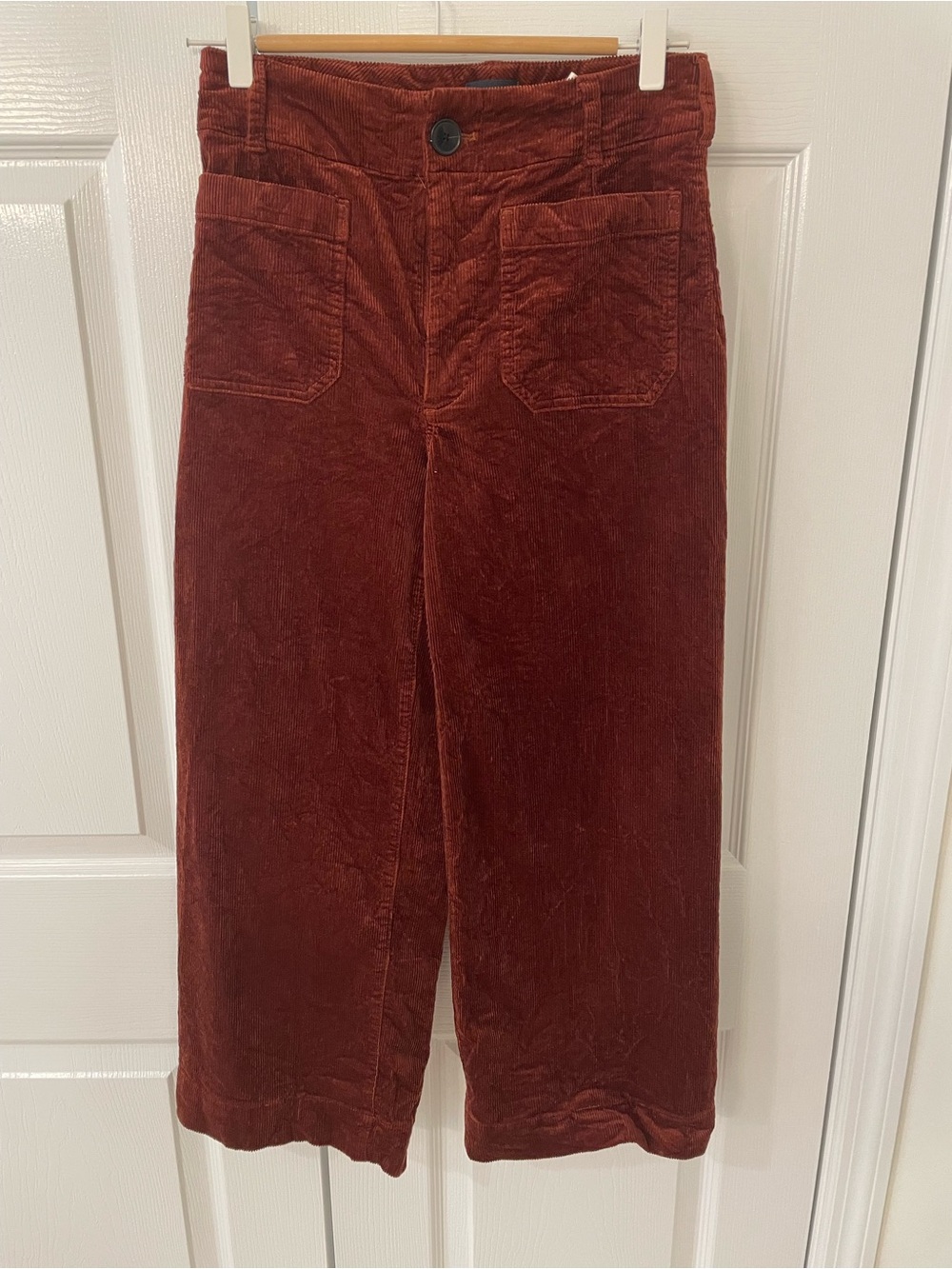 Anthropologie Maeve Colette Corduroy Cropped Wide Leg Pants